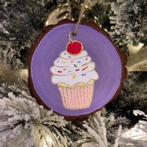 Purple Cupcake Ornament